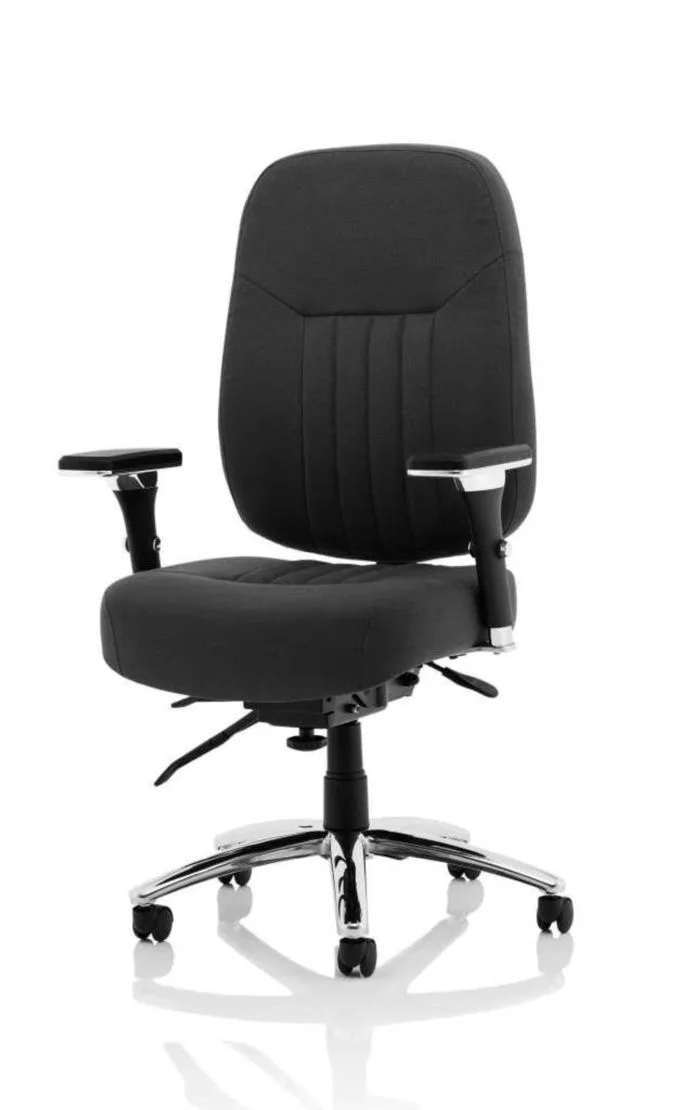 Barcelona Deluxe Black Fabric Operator Chair