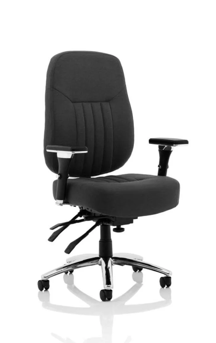 Barcelona Deluxe Black Fabric Operator Chair