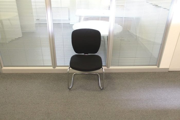 Small Black Fabric Meeting Chairs