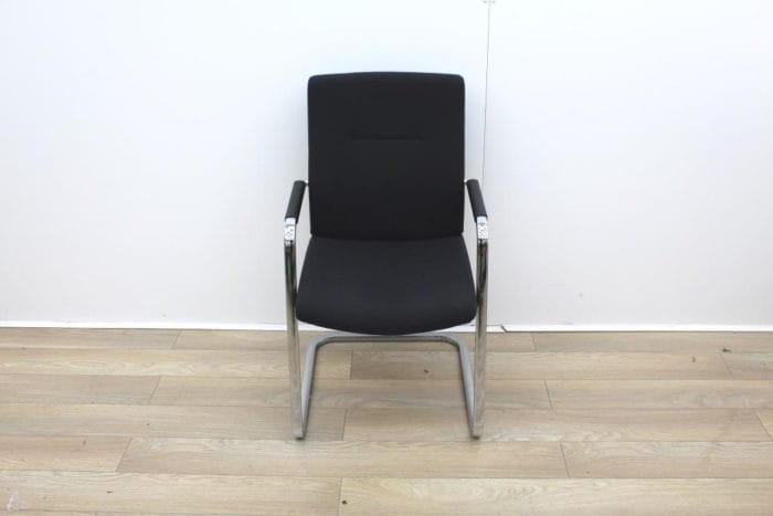 Black Meeting Chairs With Chrome Legs