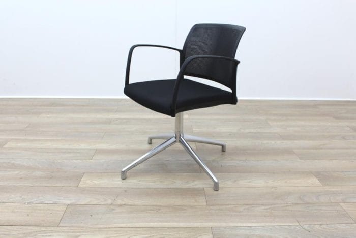 Boss Black Mesh Seat Black Fabric Seat Meeting Chair