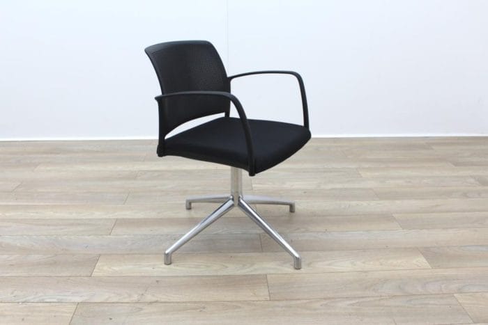 Boss Black Mesh Seat Black Fabric Seat Meeting Chair