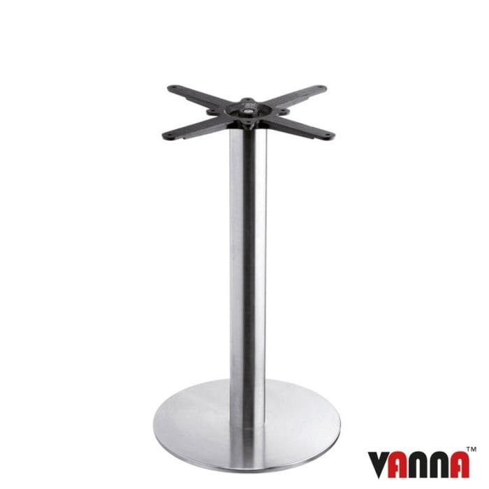 New BOSTON Brushed Steel Small Round Dining Table Base