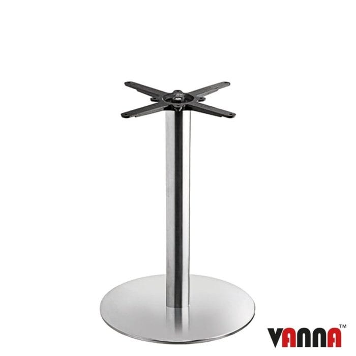 New BOSTON Brushed Steel Large Round Dining Table Base