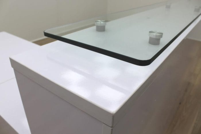 New Cancelled Order Gloss White Office Reception Desk Counter