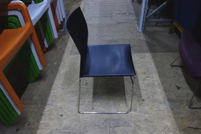 Connection Black Plastic Stacking Chairs