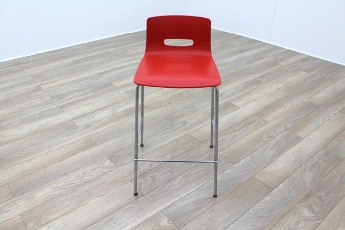 Allermuir CS585 Red Office Canteen Bar Stools