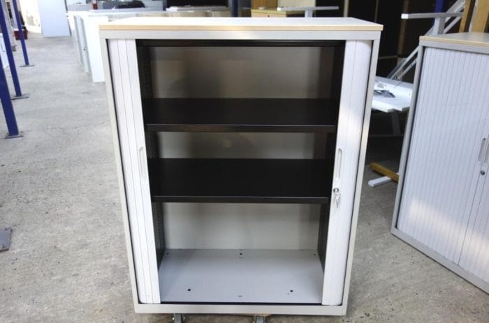 Grey Tambour Cupboard