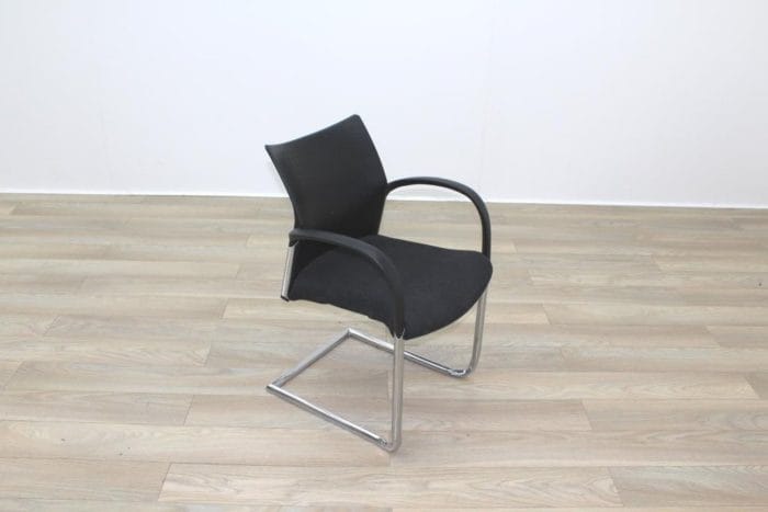 Herman Miller Black Fabric Seat Black Polymer Back Office Meeting Chairs