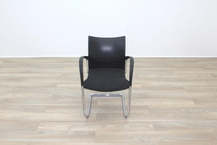 Herman Miller Black Fabric Seat Black Polymer Back Office Meeting Chairs