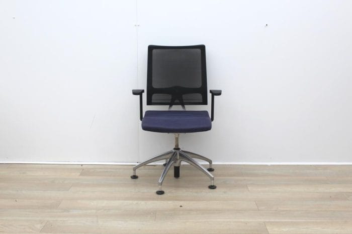 Sedus Meeting Chair With Mesh Back And Chrome Legs