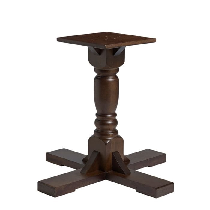 New PORT Dark Walnut Solid Beech Large Table Base