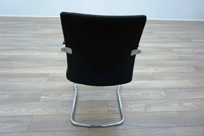 Ocee Design Grey Fabric Cantilever Office Meeting Chairs