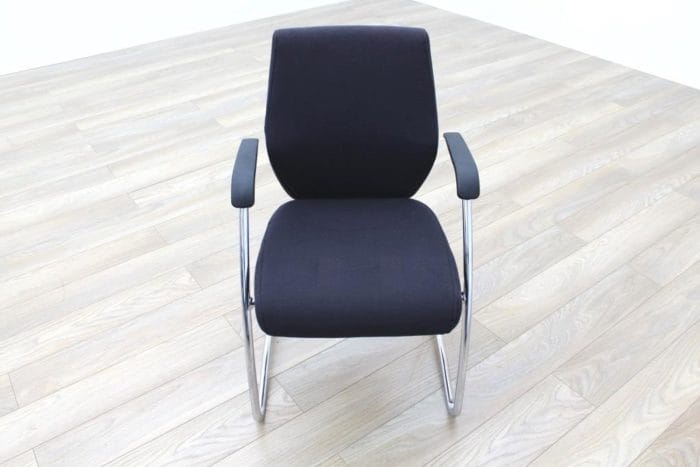 Orangebox Black Fabric Cantilever Office Meeting Chair