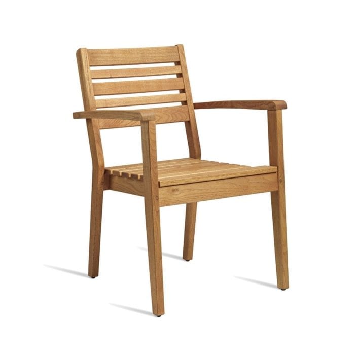 New MORE Robinia Wood Stacking Canteen Cafe Arm Chair