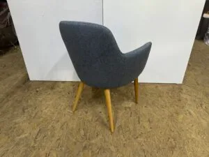 Grey fabric arm chair