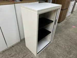 White tambour cupboard